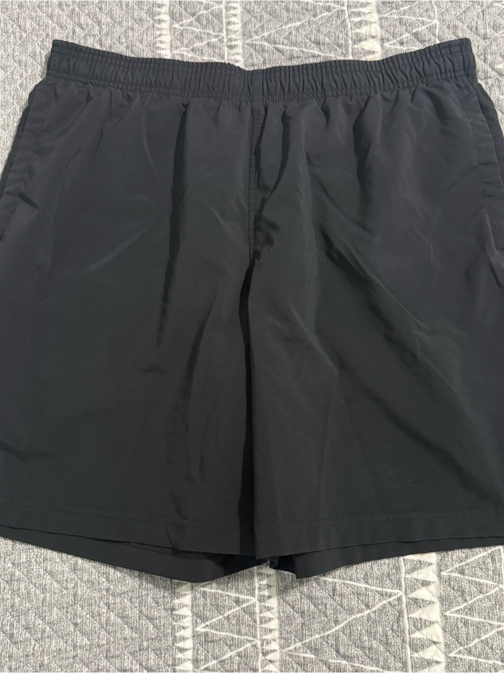 Under Armour Black and Gray Loose Fit Athletic Shorts